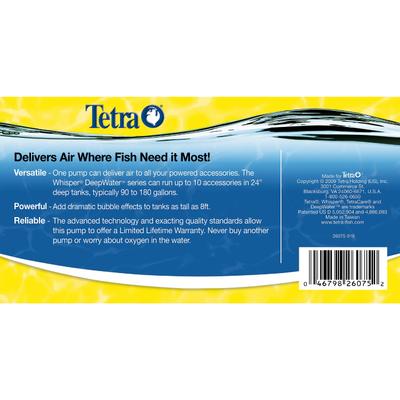 Show full view: Tetra Whisper Air Pump for Deep Water Aquariums, Size 150 slide 2 of 10