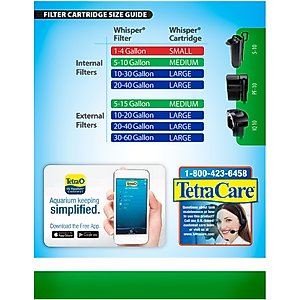 Tetra Whisper Bio-Bag Aquarium Filter Cartridge, 6 count