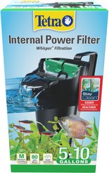 Tetra Whisper Internal Aquarium Power Filter with BioScrubber, 5-10 gal