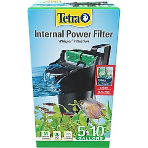 Tetra Whisper Internal Aquarium Power Filter with BioScrubber, 5-10 gal