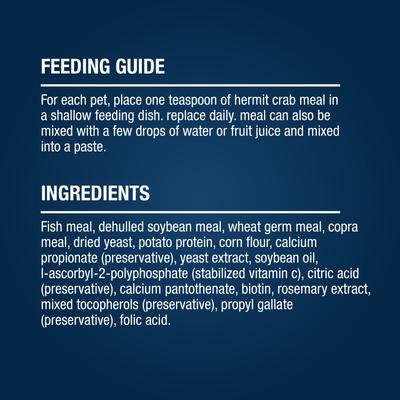 Show full view: Tetrafauna Hermit Crab Meal Land Crab Food, 4.94-oz jar slide 3 of 8