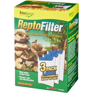 Tetrafauna ReptoFilter Cartridges Replacements, 3 Count, Large, 125 GPH