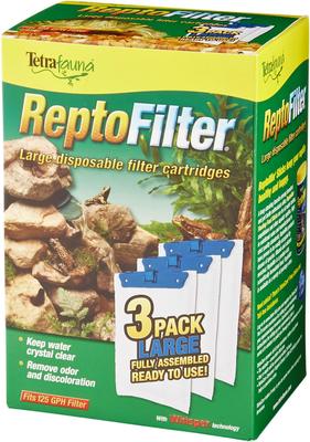 Show full view: Tetrafauna ReptoFilter Cartridges Replacements, 3 Count, Large, 125 GPH slide 1 of 11