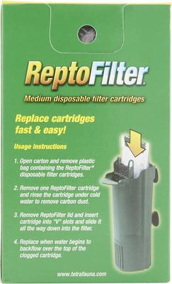 Show full view: Tetrafauna ReptoFilter Cartridges Replacements, 3 Count, Medium, 90 GPH slide 3 of 11