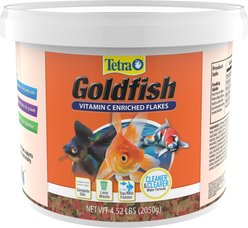 TetraFin Goldfish Flakes Fish Food, 4.52-lb bucket