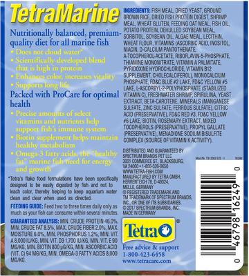 Show full view: TetraMarine Saltwater Flakes Marine Fish Food, 5.65-oz jar slide 4 of 6
