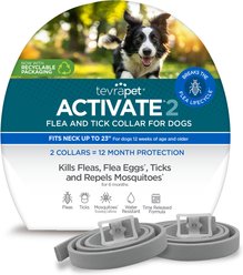 TevraPet Activate II Flea & Tick Collar for Dogs, 2 Collars (12-mos. supply)