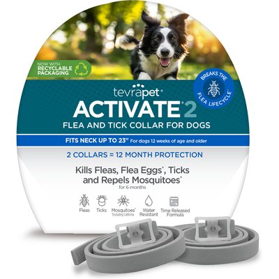TevraPet TevraPet Activate II Flea & Tick Collar for Dogs, 2 Collars (12-mos. supply)