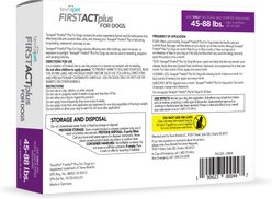 TevraPet FirstAct Plus Flea & Tick Spot Treatment for Dogs, 45 - 88 lbs, 6 Doses (6 mos. supply) slide 2 of 5