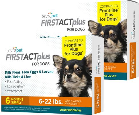 TEVRAPET FirstAct Plus Flea Tick Treatment for Dogs, 22lbs
