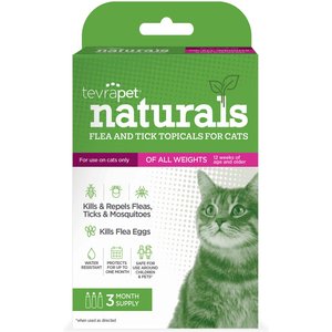 TevraPet Naturals Flea & Tick Topicals for Cats, 3 doses (3-mos. supply)