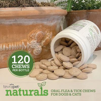 Show full view: TevraPet Naturals Oral Flea & Tick Chew Supplement for Dogs & Cats, 120 count slide 3 of 9