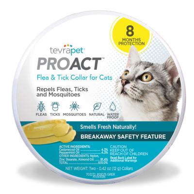 Show full view: TevraPet ProAct Flea & Tick Cat Collars, 2 count slide 1 of 8