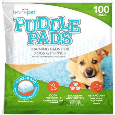 TevraPet TevraPet Puddle Dog Potty Pads, 100 count
