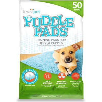 TevraPet TevraPet Puddle Dog Potty Pads, 50 count