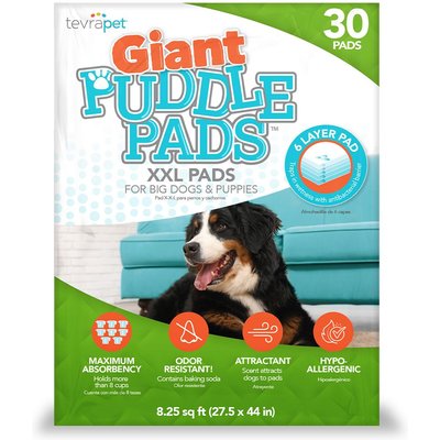 TevraPet TevraPet Puddle Dog Potty Pads, XX-Large, 30 count