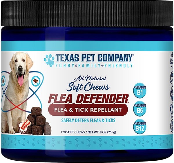 Show full view: Texas Pet Company Flea Defender Soft Chews Dog Supplement, 120 count slide 1 of 8