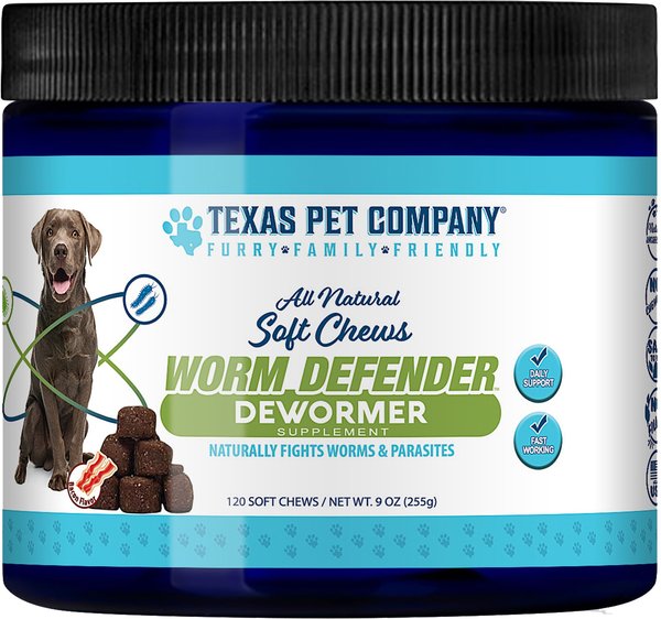 Texas Pet Company Worm Defender Soft Chews Supplement, 120 count