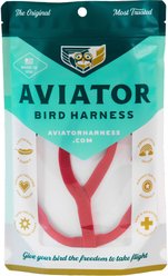 The Aviator Bird Harness & Leash, Red, XXX-Small