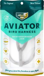The Aviator Bird Harness & Leash, Silver, X-Large