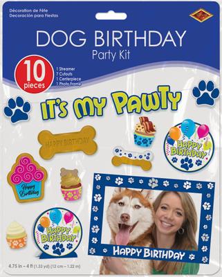 Show full view: The Beistle Company Dog Birthday Decorating Kit, 10 count slide 1 of 6