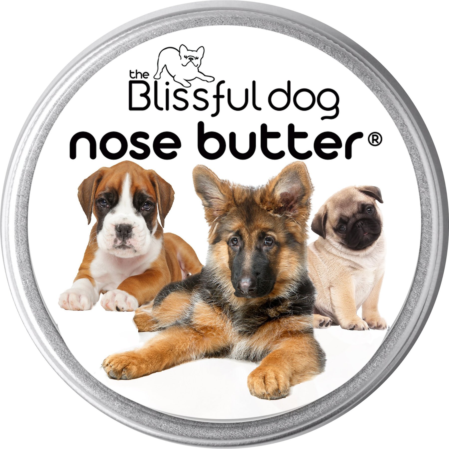 The Blissful Dog 3 Cute Puppies Nose Butter, 8-fl oz tin