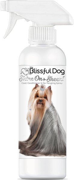 Show full view: The Blissful Dog Shine-On+Sheen Dog De-Tangling Coat Spray, 16-fl oz bottle slide 1 of 4