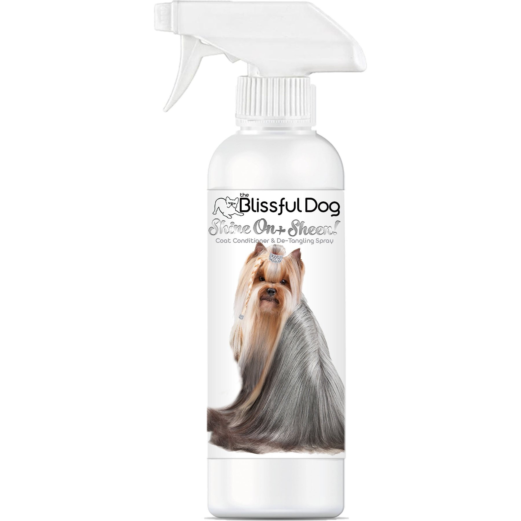 The Blissful Dog Shine-On+Sheen Dog De-Tangling Coat Spray, 16-fl oz bottle