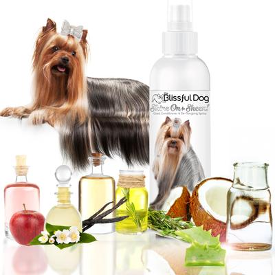 Show full view: The Blissful Dog Shine-On+Sheen Dog De-Tangling Coat Spray, 4-fl oz bottle slide 4 of 5