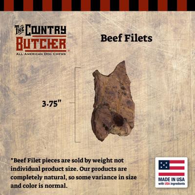Show full view: The Country Butcher Beef Filet Dog Treats, 10-oz pouch slide 4 of 9
