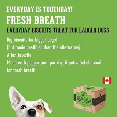 Show full view: The Granville Island Pet Treatery Everyday is Tooth Day Pets Agree Breath Freshening Dog Treats, 32-oz bag, Large slide 4 of 10