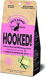 The Granville Island Pet Treatery Hooked! Pets Agree Grain-Free Salmon Flavored Dog Treats, 16-oz bag