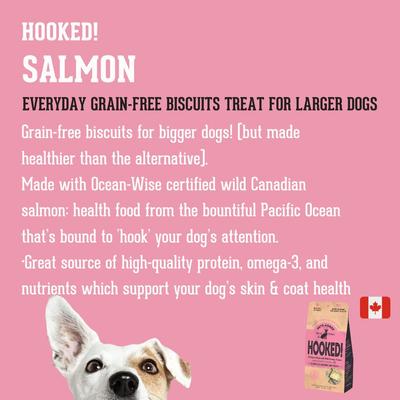 Show full view: The Granville Island Pet Treatery Hooked! Pets Agree Grain-Free Salmon Flavored Dog Treats, 16-oz bag slide 4 of 9