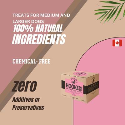 Show full view: The Granville Island Pet Treatery Hooked! Pets Agree Salmon Flavored Dog Treats, 32-oz bag, Large slide 7 of 10