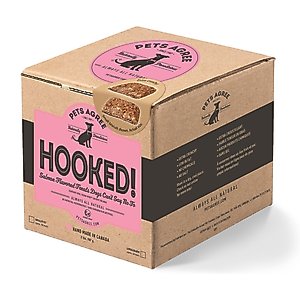 The Granville Island Pet Treatery Hooked! Pets Agree Salmon Flavored Dog Treats, 32-oz bag, Small