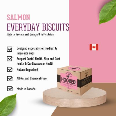 Show full view: The Granville Island Pet Treatery Hooked! Pets Agree Salmon Flavored Dog Treats, 32-oz bag, Small slide 6 of 9