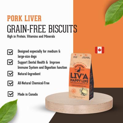 Show full view: The Granville Island Pet Treatery Liv’A Happy Life Pets Agree Grain-Free Liver Flavored Dog Treats, 16-oz bag slide 6 of 9