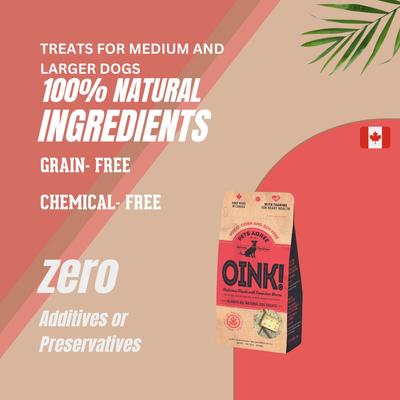 Show full view: The Granville Island Pet Treatery OINK! Pets Agree Grain-Free Bacon Flavored Dog Treats, 16-oz bag slide 7 of 9