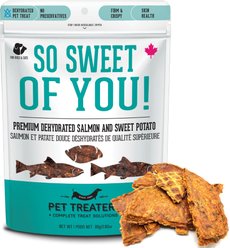 The Granville Island Pet Treatery Salmon & Sweet Potato Grain-Free Dehydrated Dog & Cat Treats, 2.82-oz bag
