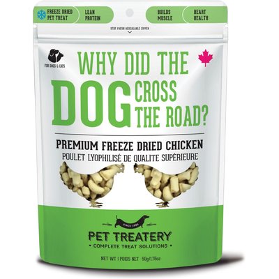 The Granville Island Pet Treatery The Granville Island Pet Treatery Why Did the Dog Cross the Road? Freeze-Dried Chicken Dog & Cat Treats, 1.76-oz bag