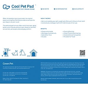The Green Pet Shop Cool Pet Pad, Medium
