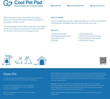 Show full view: The Green Pet Shop Cool Pet Pad, Medium slide 5 of 9