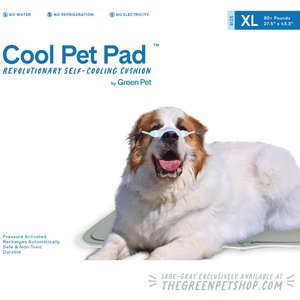 The Green Pet Shop Cool Pet Pad, Sage Gray, X-Large