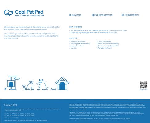 Show full view: The Green Pet Shop Cool Pet Pad, X-Large slide 5 of 9