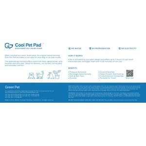 The Green Pet Shop Cool Pet Pad, Blue, X-Small