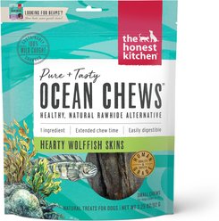 The Honest Kitchen Beams Ocean Chews Wolfish Skins + Beams Ocean Chews Cod Fish Skins Dehydrated Dog Treats slide 2 of 9