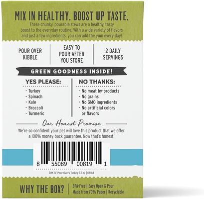 Show full view: The Honest Kitchen Bone Broth POUR OVERS Beef Stew + Superfood Turkey Stew with Veggies Wet Dog Food Topper slide 7 of 9