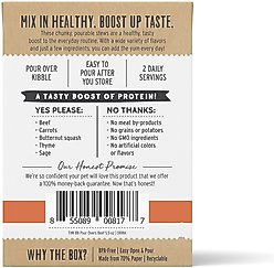 The Honest Kitchen Human Grade Bone Broth POUR OVERS Beef Stew Wet Dog Food Topper, 5.5-oz, case of 12 slide 2 of 9
