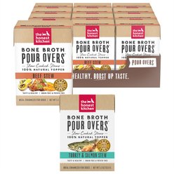 The Honest Kitchen Bone Broth POUR OVERS Turkey & Salmon Stew + Beef Stew Wet Dog Food Topper