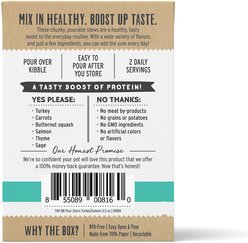The Honest Kitchen Human Grade Bone Broth POUR OVERS Turkey & Salmon Stew Wet Dog Food Topper, 5.5-oz, case of 12 slide 2 of 9
